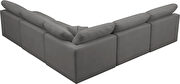 Modular 5 pcs sectional in gray velvet fabric by Meridian additional picture 4