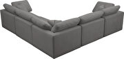 Modular 5 pcs sectional in gray velvet fabric additional photo 2 of 5
