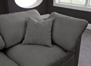 Modular 5 pcs sectional in gray velvet fabric additional photo 4 of 5