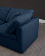 Modular 4 pcs sectional in navy velvet fabric by Meridian additional picture 9