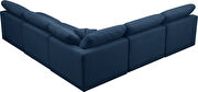 Modular 5 pcs sectional in navy velvet fabric by Meridian additional picture 2