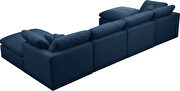 Modular 6 pcs sectional in navy velvet fabric by Meridian additional picture 2