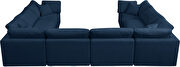 Modular 8 pcs sectional in navy velvet fabric by Meridian additional picture 4