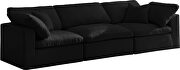Modular 3pcs contemporary velvet couch by Meridian additional picture 2