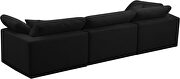Modular 3pcs contemporary velvet couch by Meridian additional picture 4