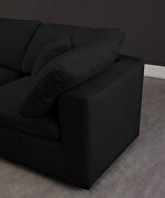 Modular 3pcs contemporary velvet couch by Meridian additional picture 5