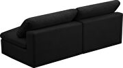 Modular 2pcs contemporary velvet couch by Meridian additional picture 4