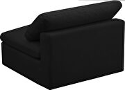Modular armless chair in black velvet by Meridian additional picture 4