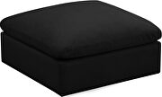 Modular black velvet ottoman additional photo 2 of 2