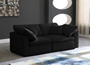 Modular 2pcs contemporary velvet couch by Meridian additional picture 3