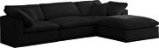 Modular 4pcs contemporary velvet sectional by Meridian additional picture 3