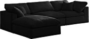 Modular 4pcs contemporary velvet sectional by Meridian additional picture 5