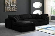 Modular 4pcs contemporary velvet sectional by Meridian additional picture 6
