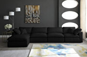 Modular 5pcs contemporary velvet sectional by Meridian additional picture 7