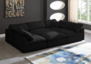 Modular 6pcs contemporary velvet sectional by Meridian additional picture 3