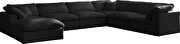 Modular 7pcs contemporary velvet sectional by Meridian additional picture 2