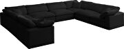 Modular 8pcs contemporary velvet sectional by Meridian additional picture 2