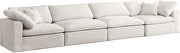 Modular 4pcs contemporary velvet couch by Meridian additional picture 2