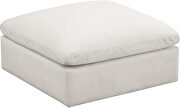 Modular contemporary velvet cream ottoman by Meridian additional picture 2