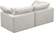 Modular 2pcs contemporary velvet couch by Meridian additional picture 4