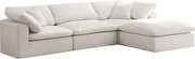 Modular 4pcs contemporary velvet sectional by Meridian additional picture 3