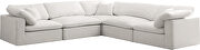 Modular 5pcs contemporary velvet sectional by Meridian additional picture 3