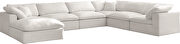 Modular 7pcs contemporary velvet sectional by Meridian additional picture 2