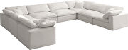 Modular 8pcs contemporary velvet sectional by Meridian additional picture 2