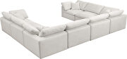 Modular 8pcs contemporary velvet sectional by Meridian additional picture 4
