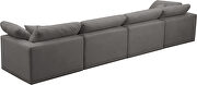 Modular 4pcs contemporary velvet couch by Meridian additional picture 4