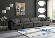 Modular 4pcs contemporary velvet couch by Meridian additional picture 5