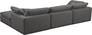 Modular 4pcs contemporary velvet sectional by Meridian additional picture 10