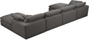 Modular 6pcs contemporary velvet sectional by Meridian additional picture 2
