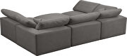 Modular 6pcs contemporary velvet sectional by Meridian additional picture 6