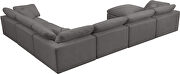 Modular 7pcs contemporary velvet sectional by Meridian additional picture 6