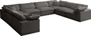 Modular 8pcs contemporary velvet sectional by Meridian additional picture 4