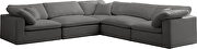 Modular 5pcs contemporary velvet sectional by Meridian additional picture 4