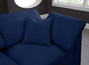 Modular 4pcs contemporary velvet couch by Meridian additional picture 3