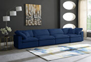 Modular 4pcs contemporary velvet couch by Meridian additional picture 6