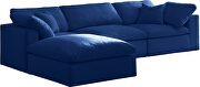 Modular 4pcs contemporary velvet sectional by Meridian additional picture 11