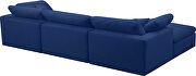 Modular 4pcs contemporary velvet sectional by Meridian additional picture 5