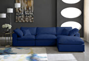 Modular 4pcs contemporary velvet sectional by Meridian additional picture 6