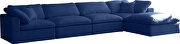 Modular 5pcs contemporary velvet sectional by Meridian additional picture 11