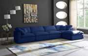 Modular 5pcs contemporary velvet sectional by Meridian additional picture 8