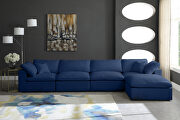Modular 5pcs contemporary velvet sectional by Meridian additional picture 9
