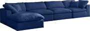 Modular 5pcs contemporary velvet sectional by Meridian additional picture 10