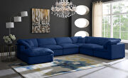 Modular 7pcs contemporary velvet sectional by Meridian additional picture 6