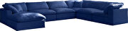 Modular 7pcs contemporary velvet sectional by Meridian additional picture 7