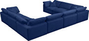 Modular 8pcs contemporary velvet sectional by Meridian additional picture 6