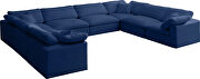 Modular 8pcs contemporary velvet sectional by Meridian additional picture 8